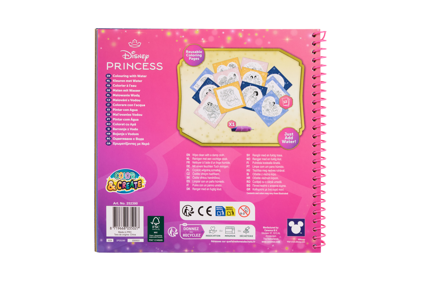 Disney prinsessa vesivärityskirja