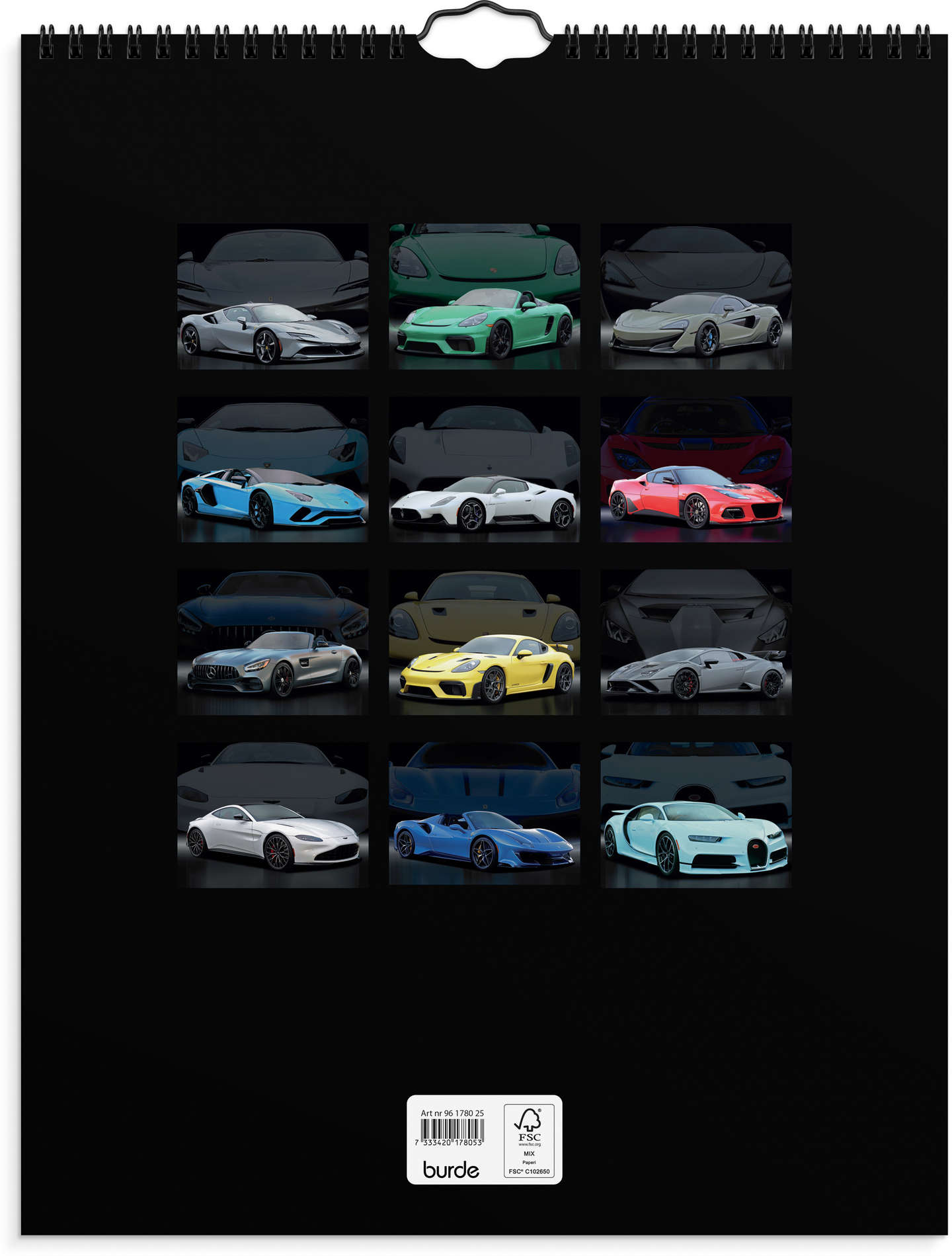 Burde Seinäkalenteri 2025 Autot