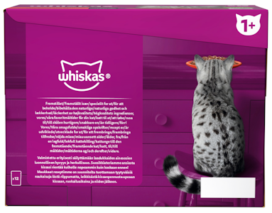 Whiskas 1+ perinteiset ateriat kastikkeessa 12x85g