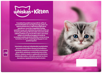 Whiskas Junior perinteiset ateriat kastikkeessa 12x85g