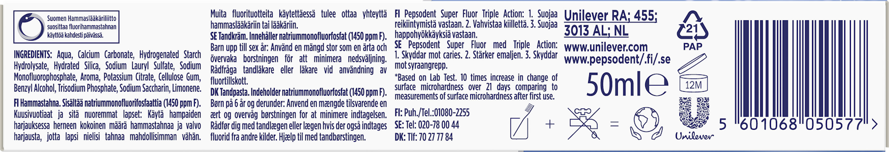 Pepsodent Super Fluor hammastahna 50ml