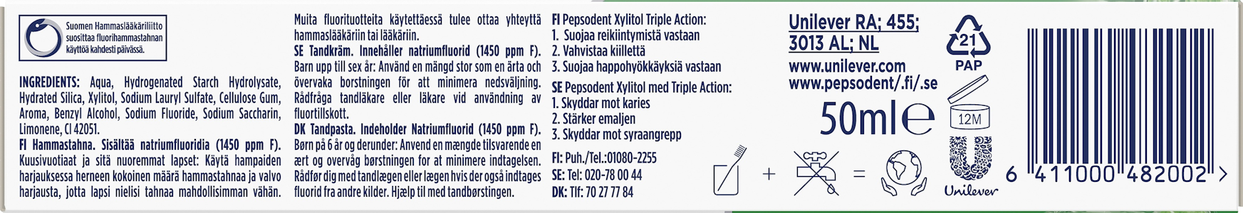 Pepsodent Xylitol hammastahna 50ml