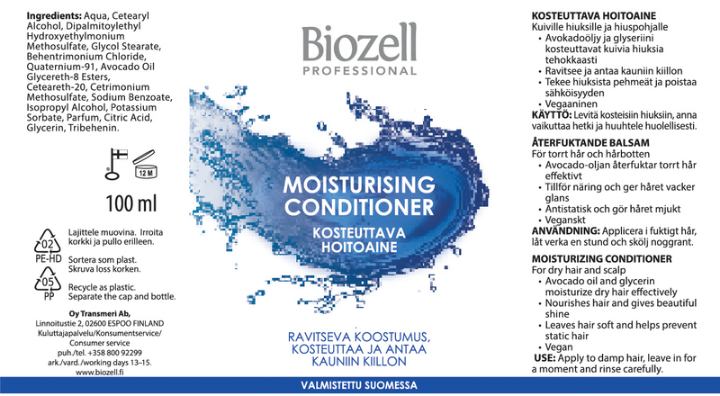 Biozell Professional Kosteuttava hoitoaine 100ml