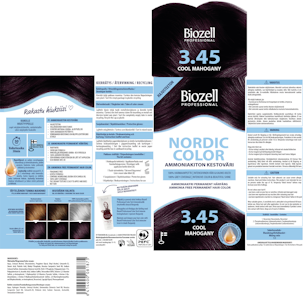 Biozell Professional Nordic Color kestoväri 3.45 2x60ml Cool Mahogany ammoniakiton