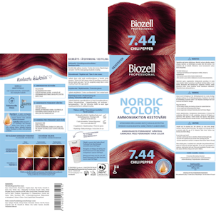 Biozell Professional Nordic Color kestoväri 7.44 2x60ml Chili Pepper ammoniakiton