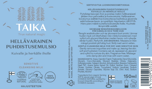 Taika Sensitive hellävarainen puhdistusemulsio 150ml