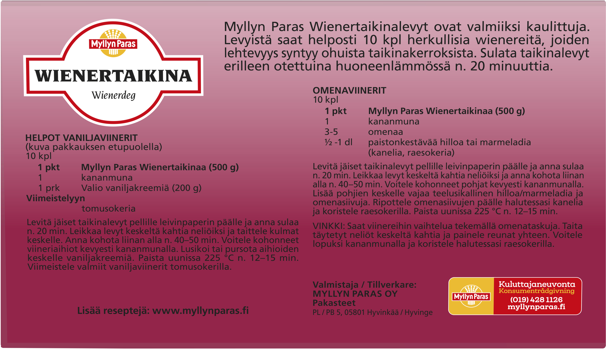 Myllyn Paras Wienertaikina 500g