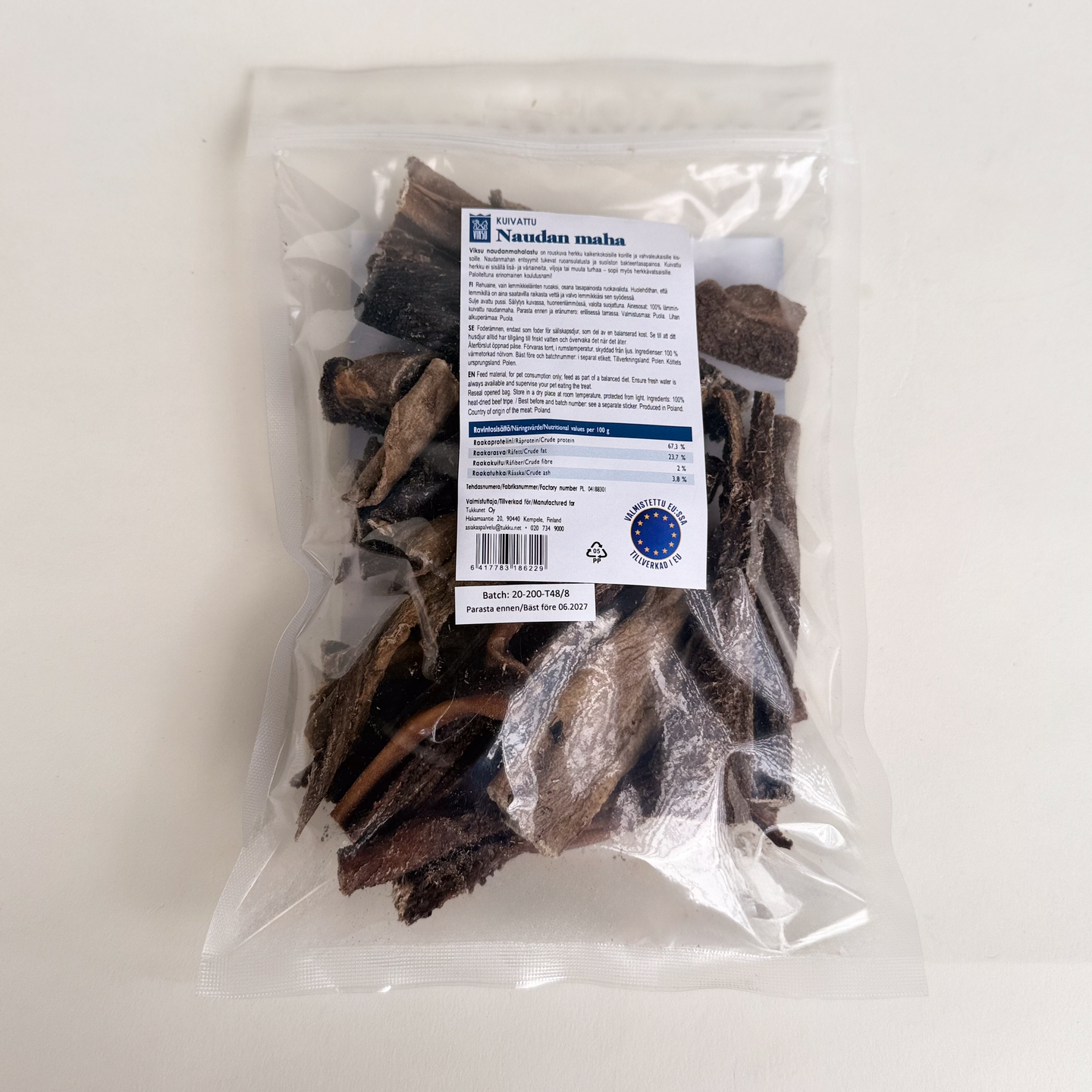 Viksu koiralle naudan maha 200g