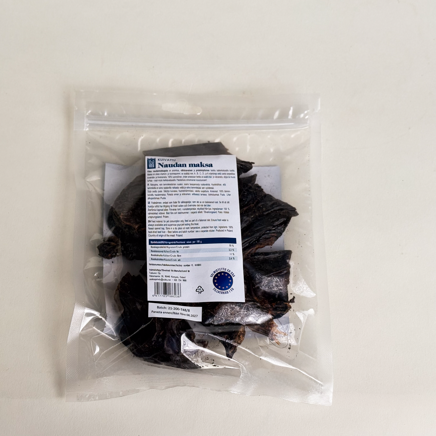 Viksu koiralle naudan maksa 200g