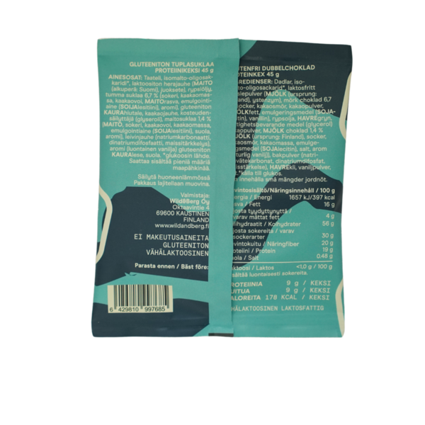 Wild&Berg Täysvälipalakeksi Tuplasuklaa 45g