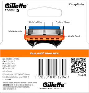 Gillette Fusion5 teräpakkaus 4 kpl