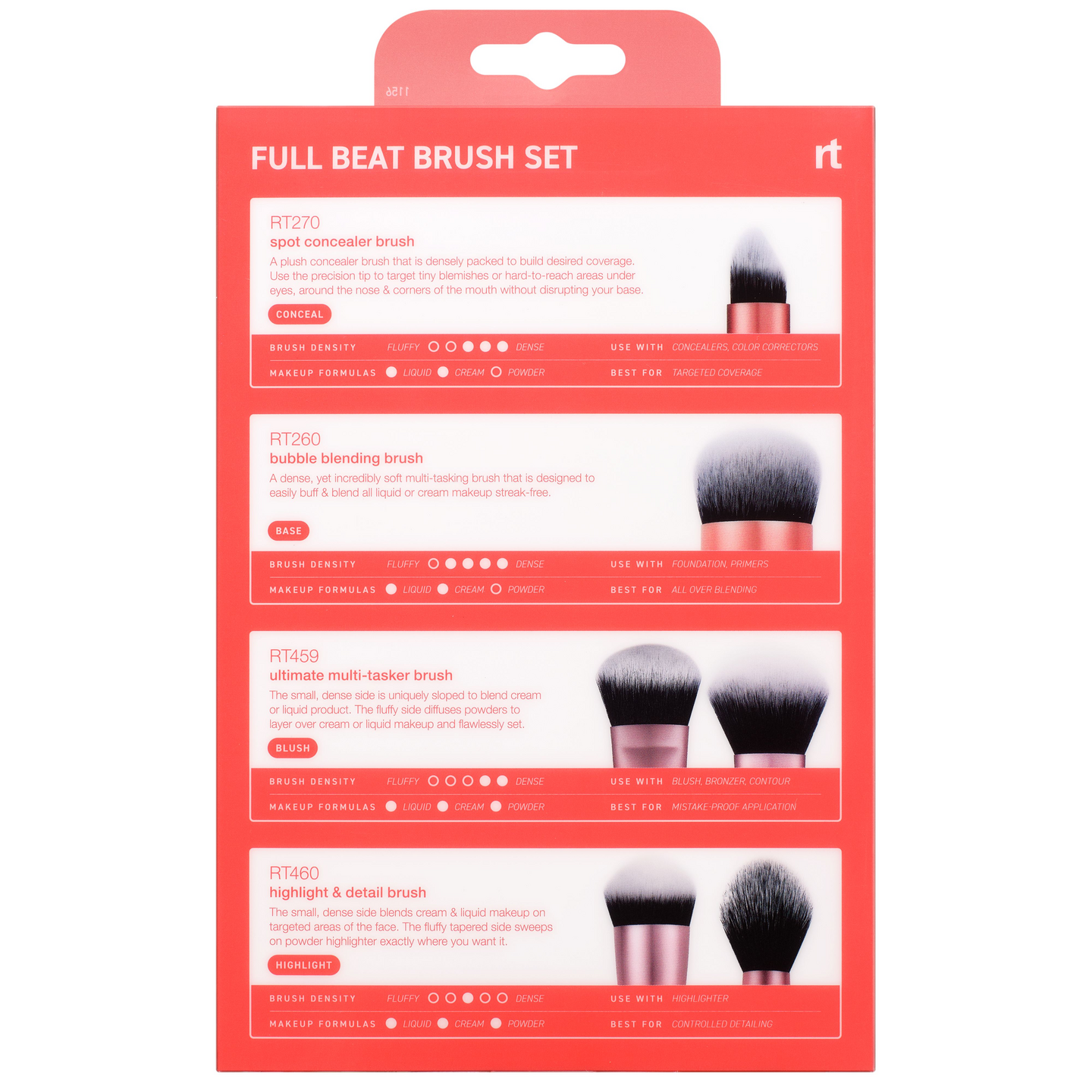 Real Techniques Full Beat 4 Piece Brush Set -meikkisivellinsetti