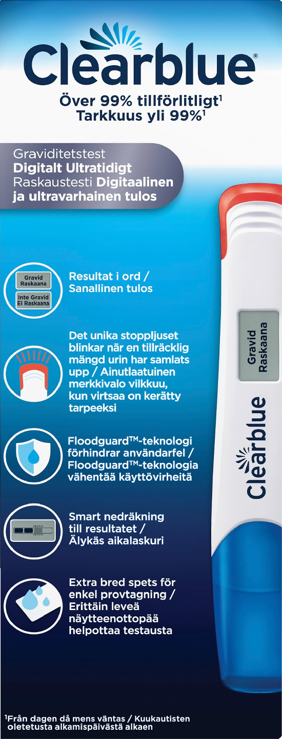 Clearblue Digitaalinen Ultravarhainen 2kpl raskaustesti