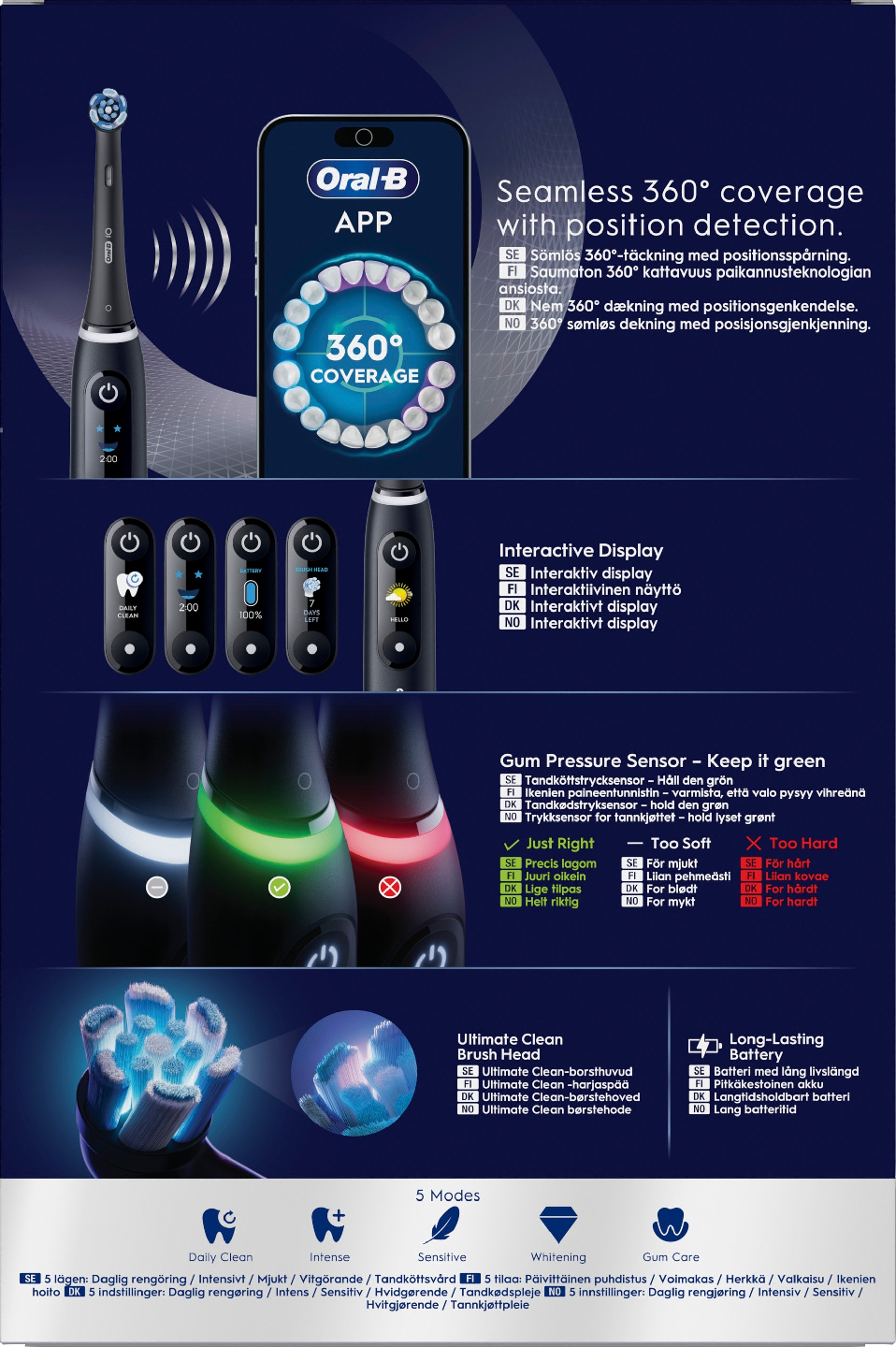 Oral-B iO6N Black Lava -sähköhammasharja + matkakotelo