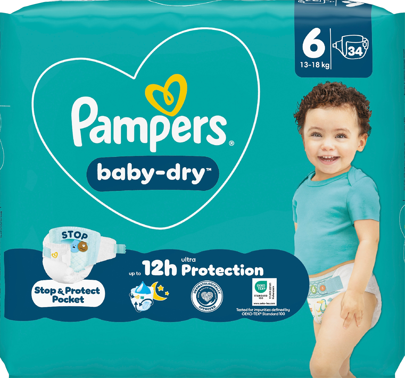 Pampers Baby Dry S6 13-18kg 34kpl teippivaippa