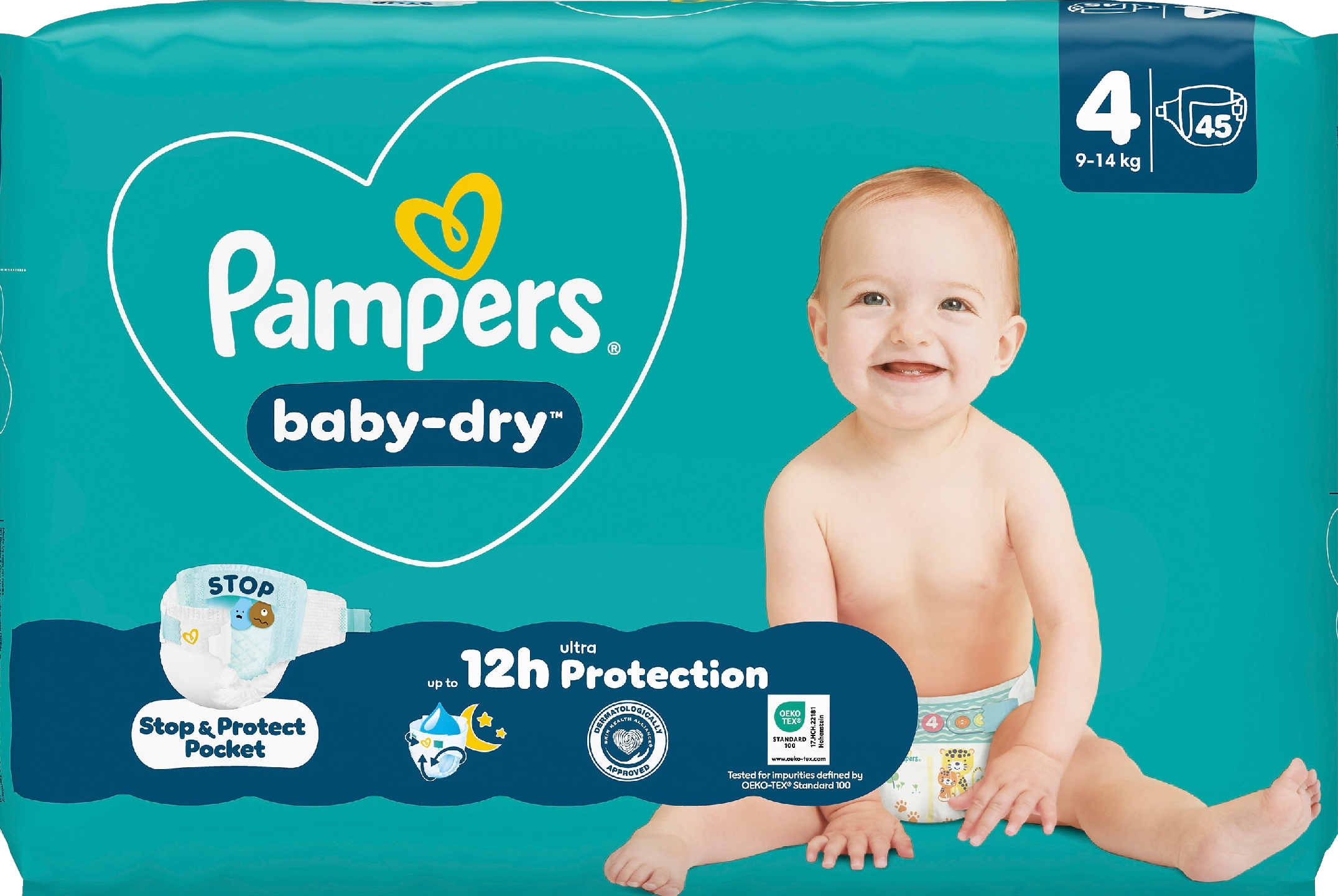 Pampers Baby Dry S4 9-14kg 45kpl teippivaippa