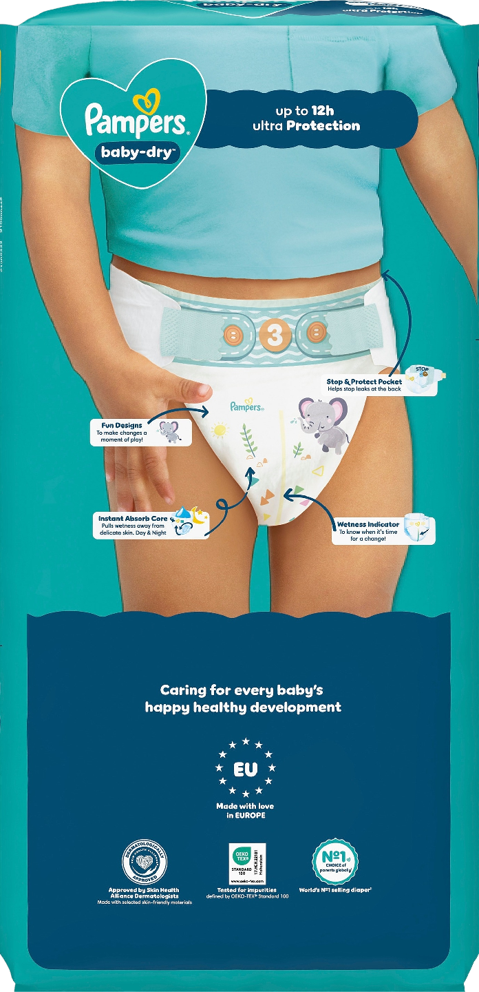 Pampers Baby Dry S3 6-10kg 52kpl teippivaippa