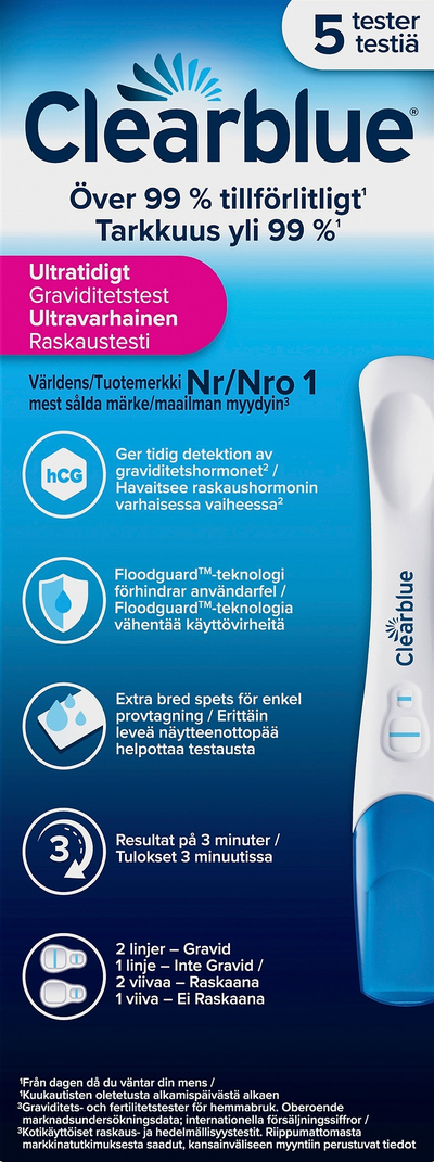Clearblue Visual Early Stick 5ct raskaustesti