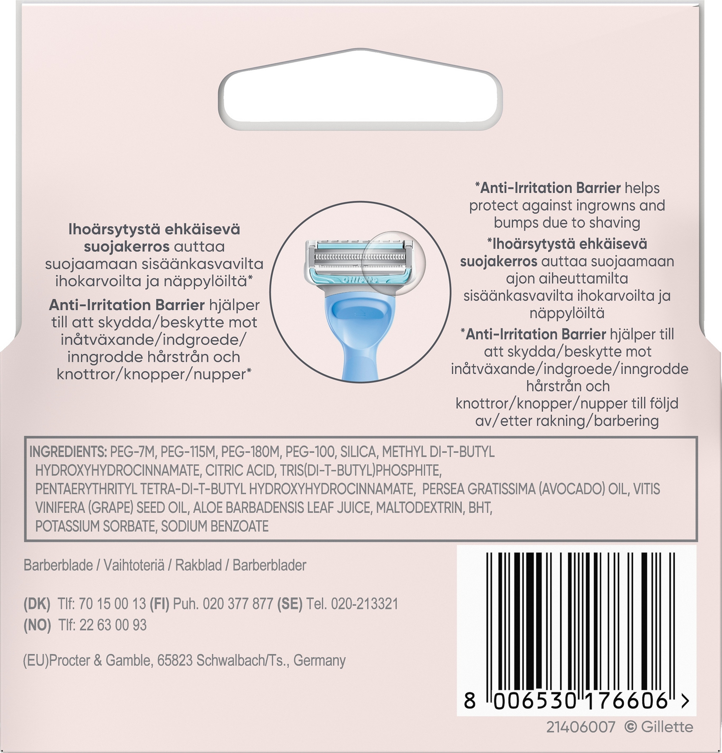 Gillette Venus Pubic Hair & Skin 4kpl terä