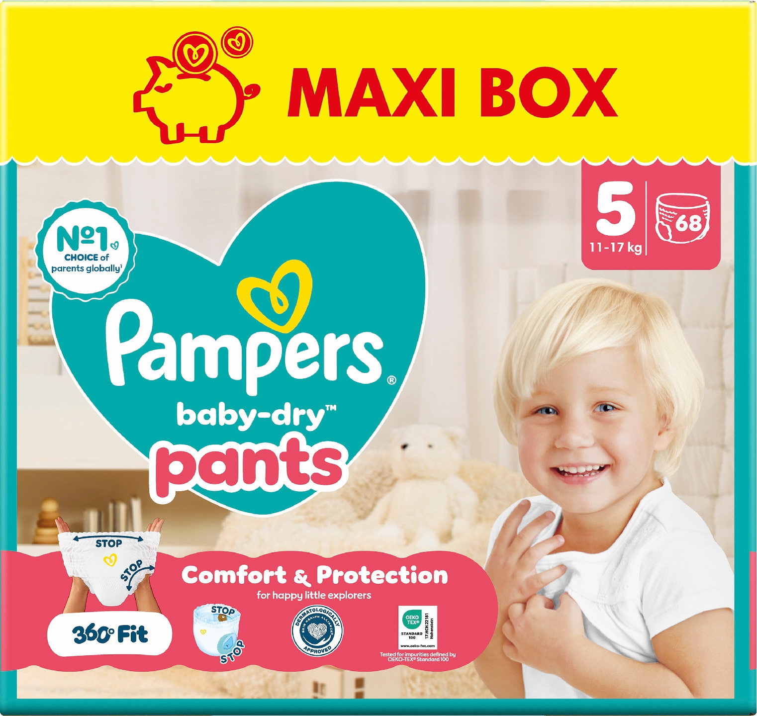 Pampers BabyDry Pants S5 11-17kg 68kpl housuvaippa Maxi box
