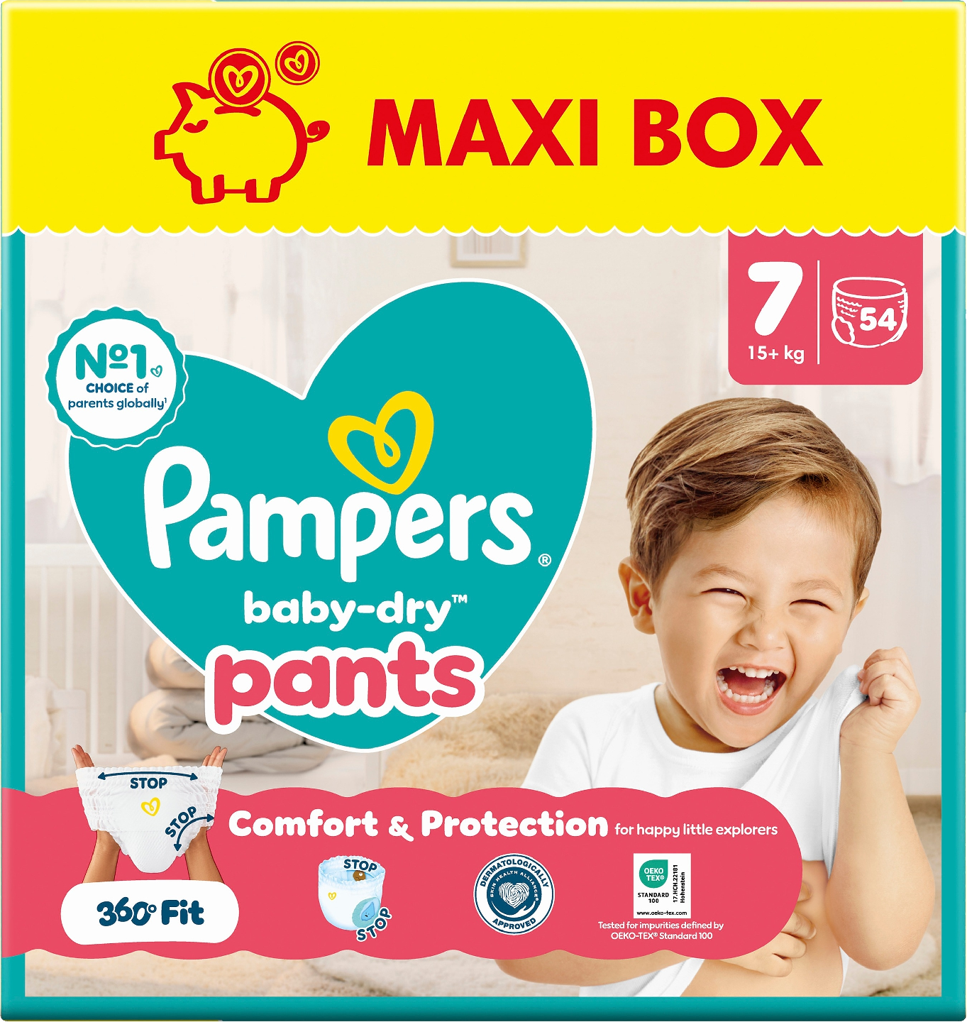 Pampers Baby Dry Pants S7 15+ kg 54kpl housuvaippa Maxi box