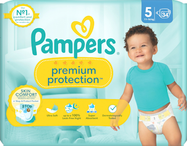 Pampers Premium Protection teippivaippa S5 11-16kg 34kpl