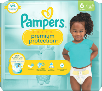 Pampers Premium Protection teippivaippa S6 13+kg 30kpl