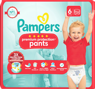 Pampers Premium Protection Pants S6 15+kg 27kpl