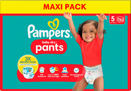 Pampers BabyDry Pants S5 12-17kg maxi box 82kpl housuvaippa