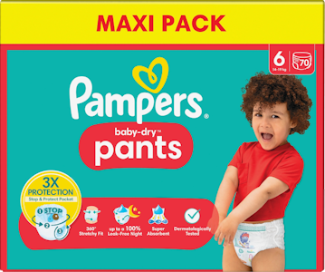 Pampers BabyDry Pants S6 14-19 kg maxi box 70kpl housuvaippa