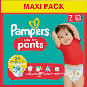 Pampers Baby Dry Pants S7 17+ kg maxi box 60kpl housuvaippa