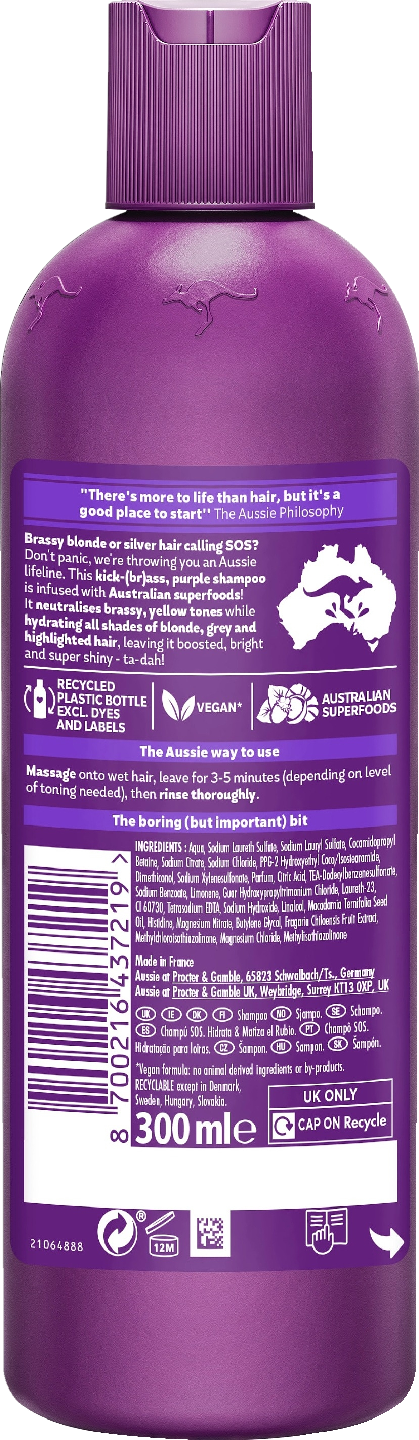 Aussie Blonde & Hydrate Purple 300ml shampoo