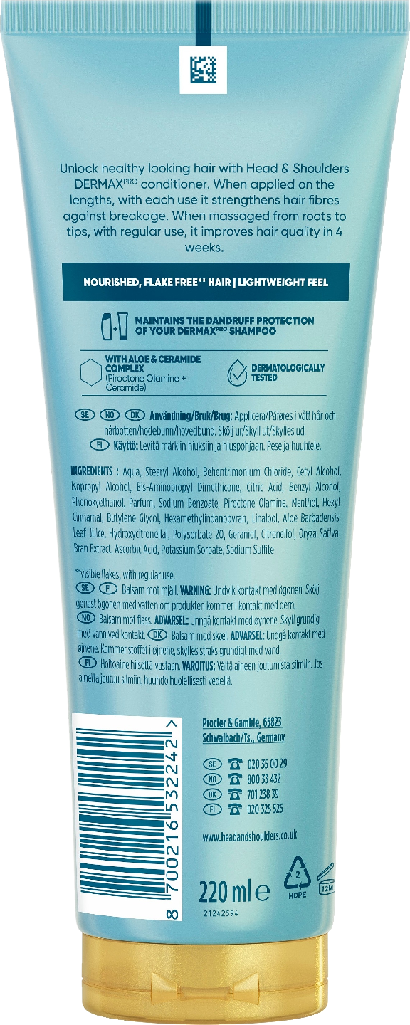 head&shoulders hoitoaine Dermax Pro Scalp Care Calming Care 220ml