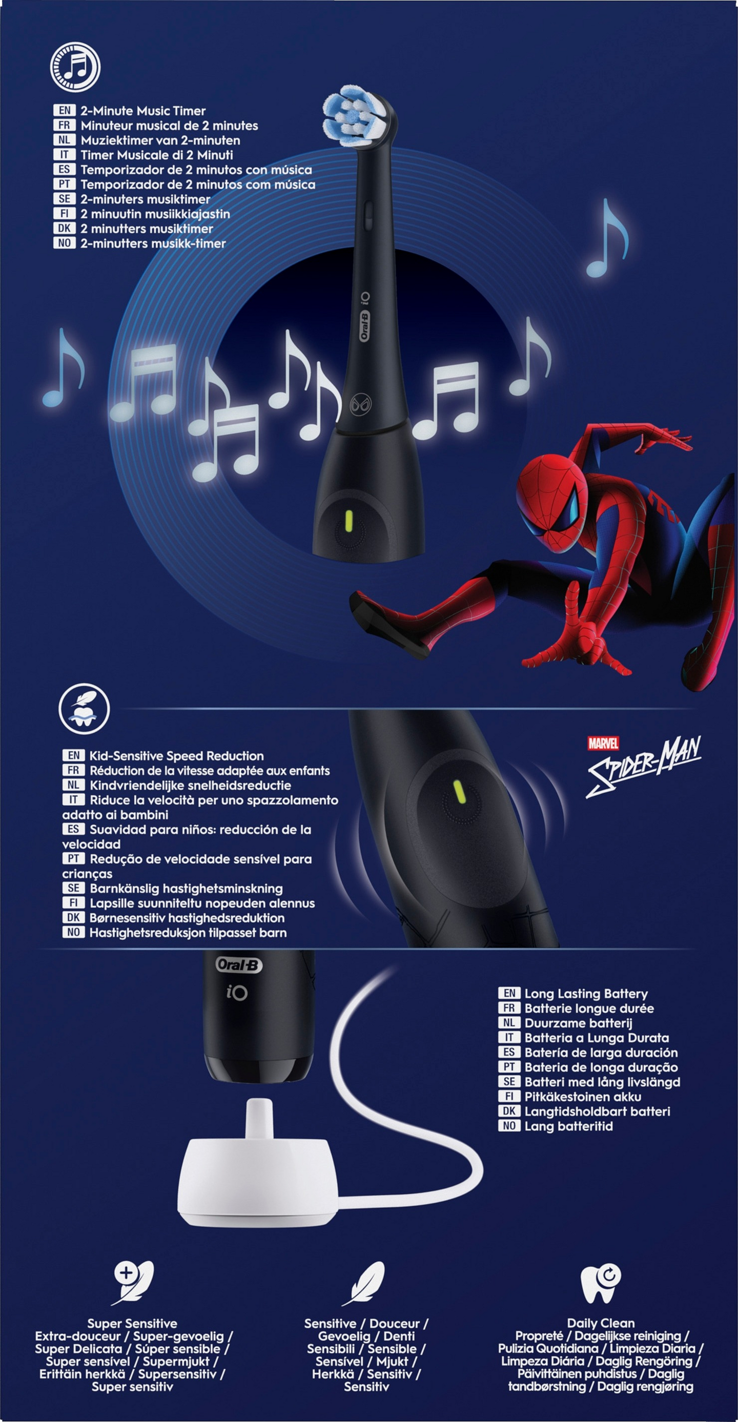 Oral-B iO2 Kids 6+ Spider-Man -sähköhammasharja + matkakotelo