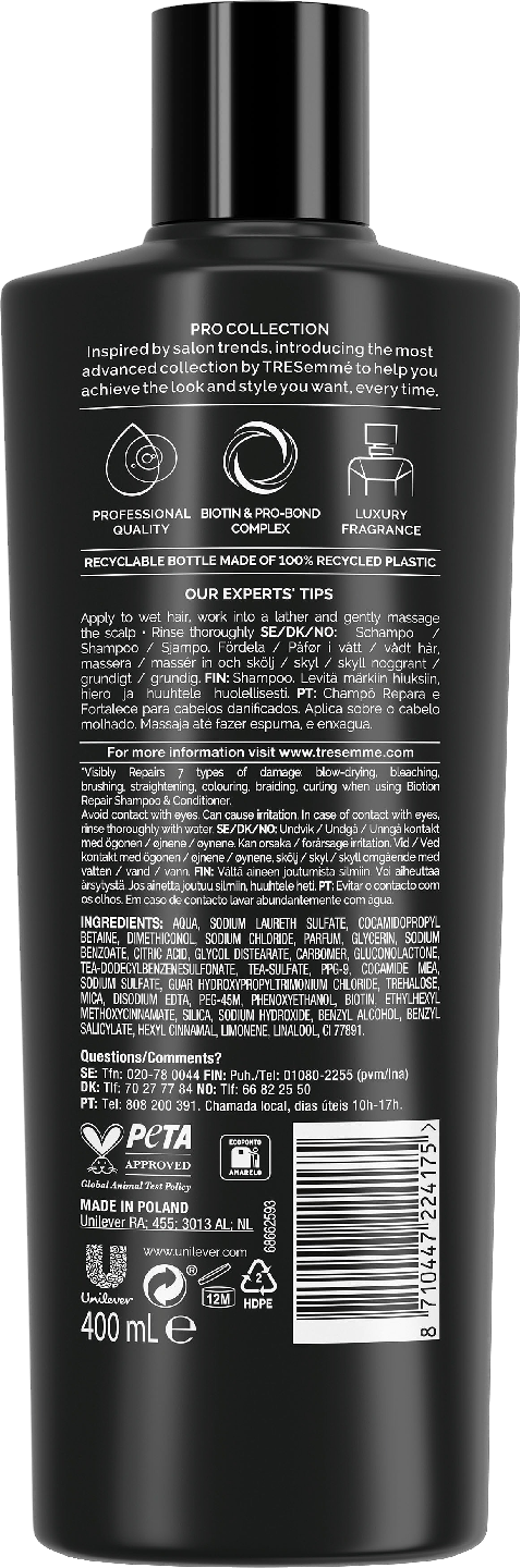 TreSemme shampoo 400ml Biotin + Repair