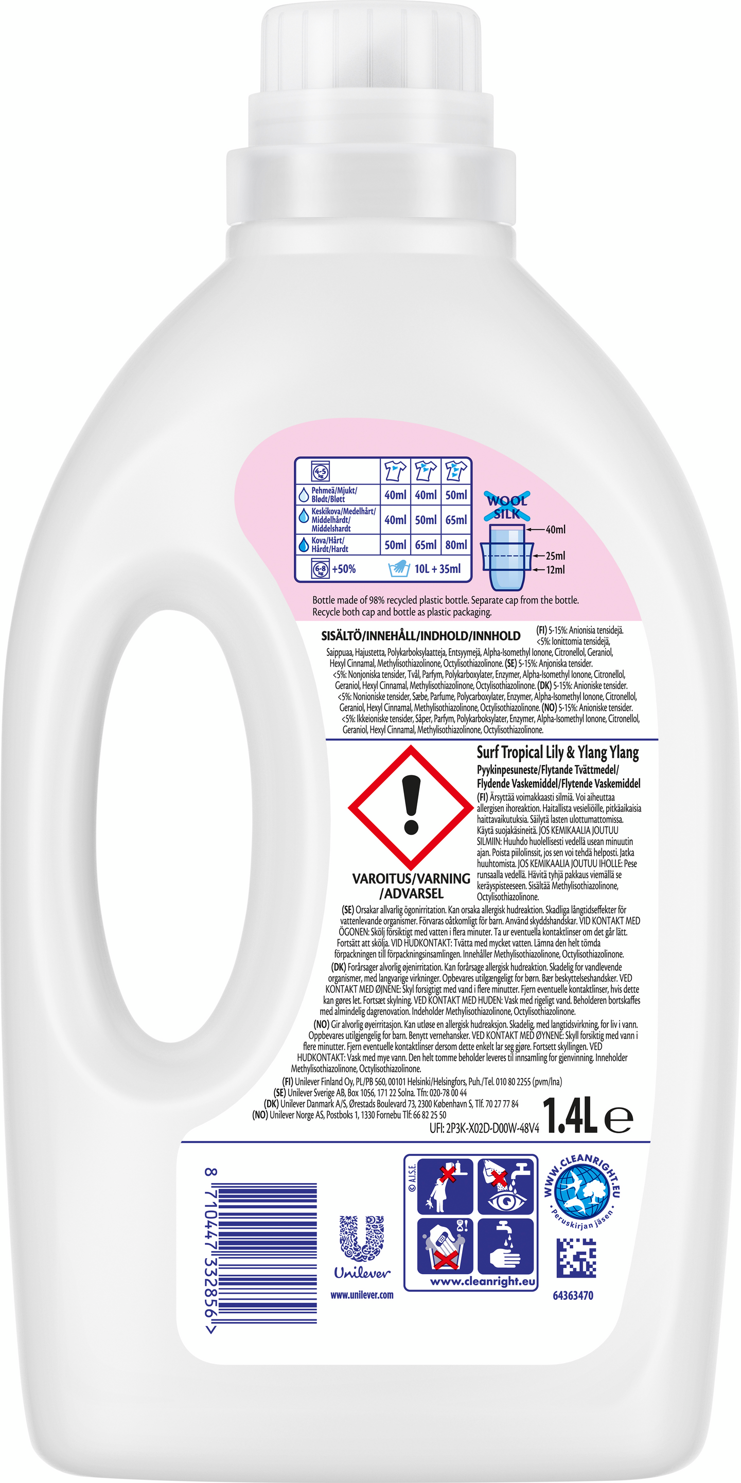 Surf pyykinpesuneste 1,4L Tropical Lily & Ylang ylang