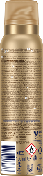 Dove DermaSpa Summer Revived asteittain itseruskettava vaahto 150ml Medium to Dark