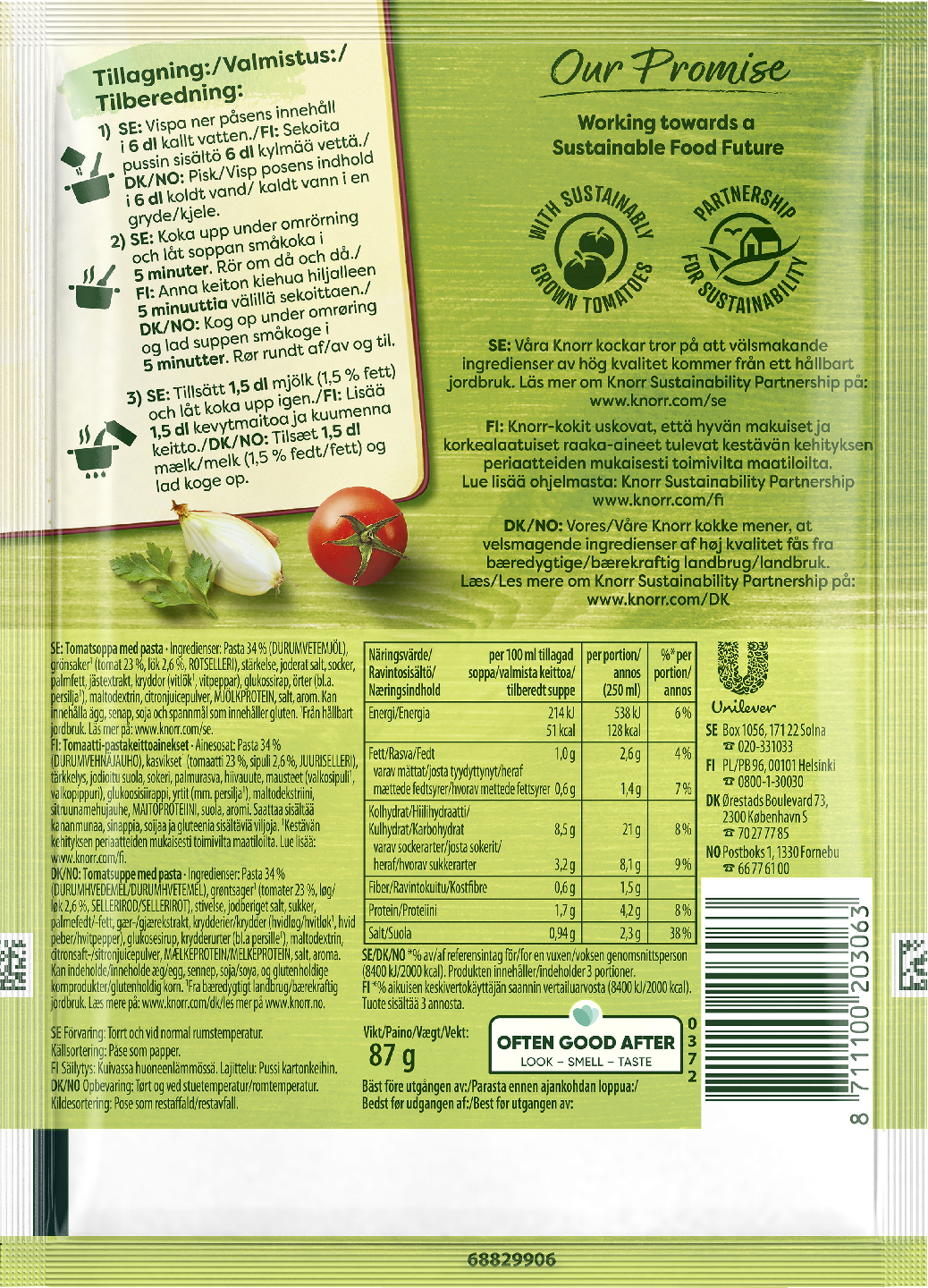 Knorr Keittoaines Tomaatti-pastakeitto 87g