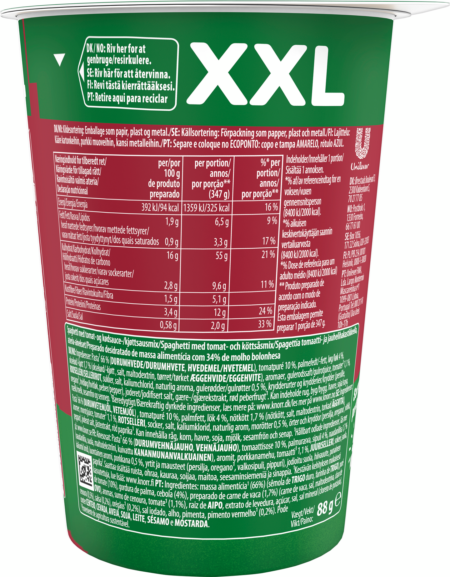 Knorr Snack Pot BIG Bolognese 88 g