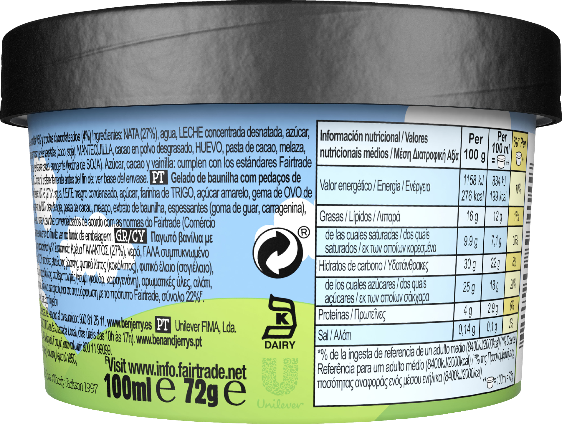 Ben&Jerry's jäätelö 72g cookie dough pa