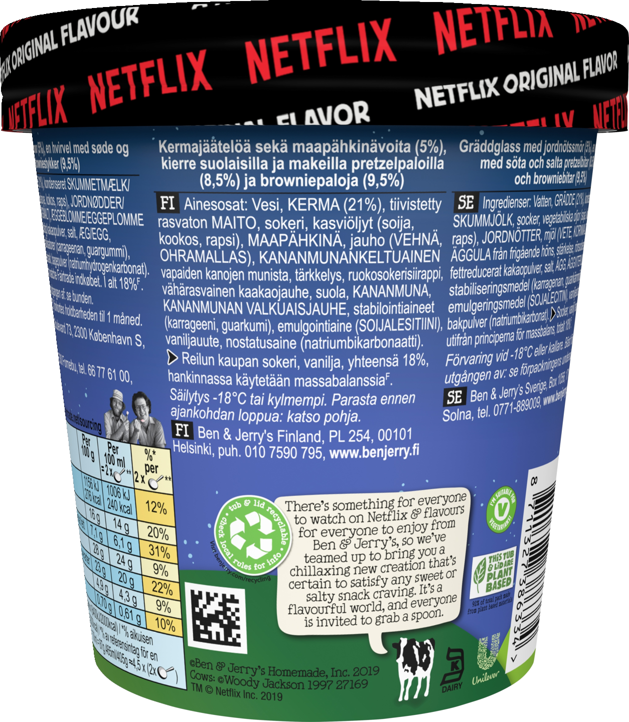 Ben&Jerry's jäätelö 465ml/405g Netflix&Chilll'd