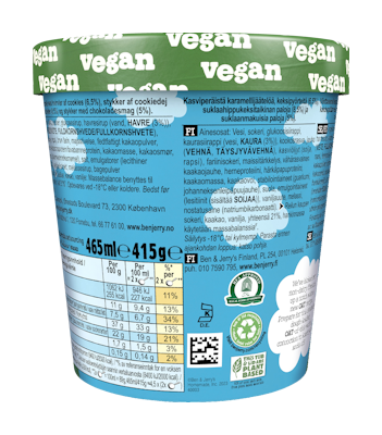 Ben & Jerry's Non-Dairy Cookies on Cookie Dough Jäätelö 465 ml/414g