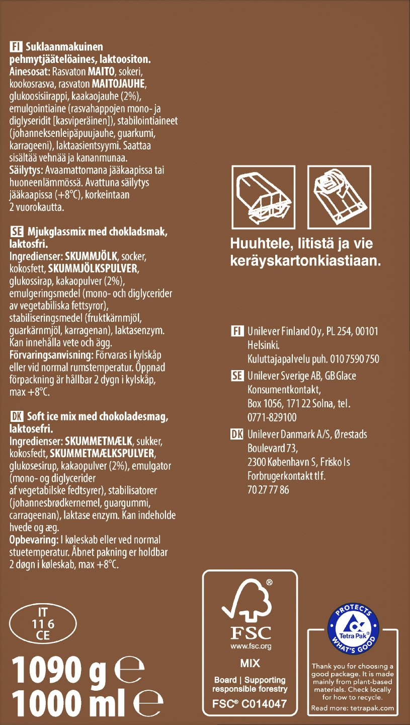 Ingman Softis suklaa 1l laktoositon