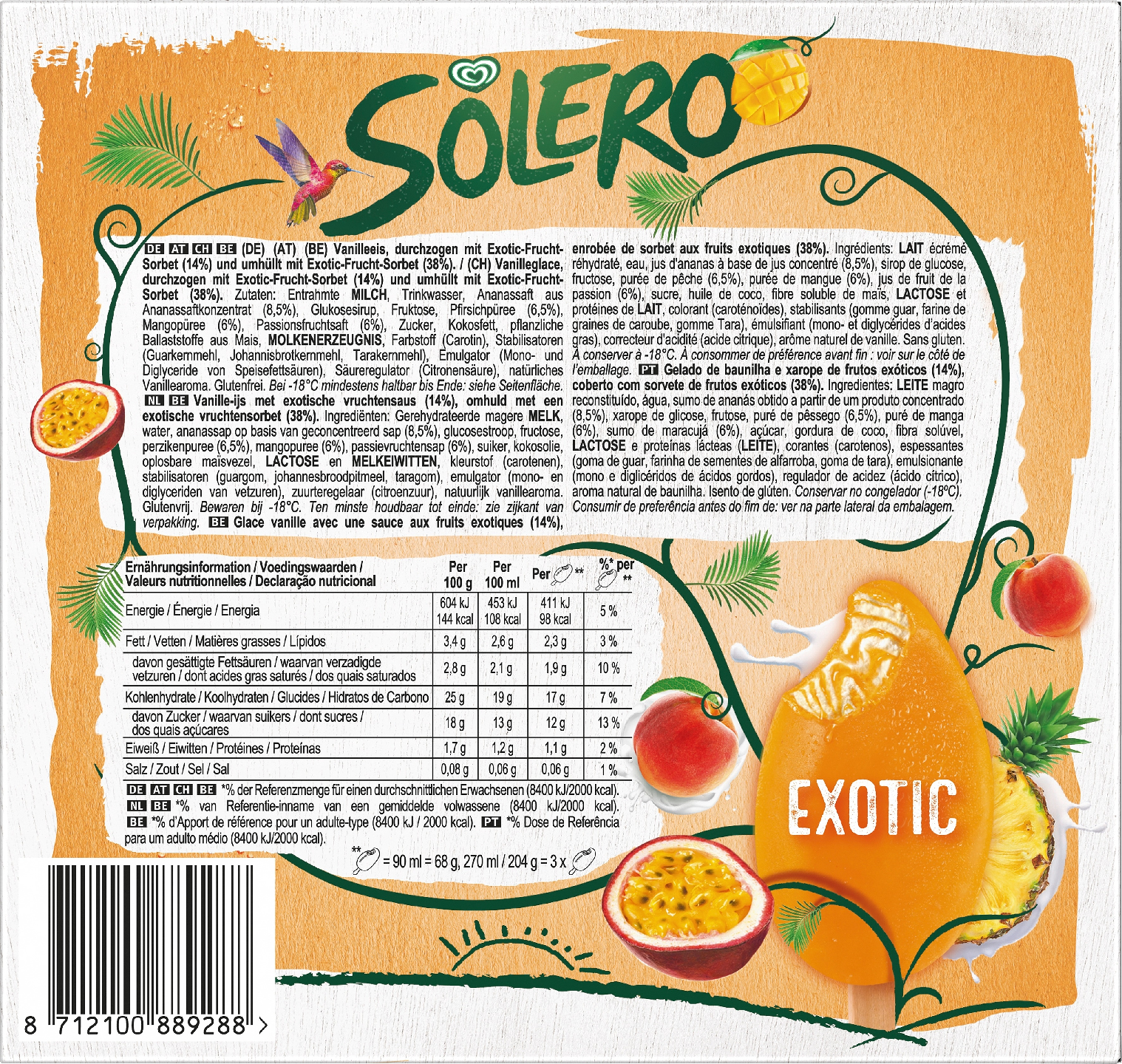 Solero 3x90ml Exotic monipakkaus