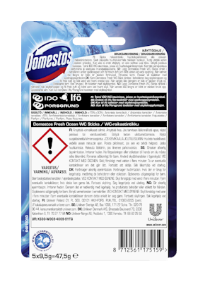 Domestos WC-raikastintikut 5x9,5g Ocean