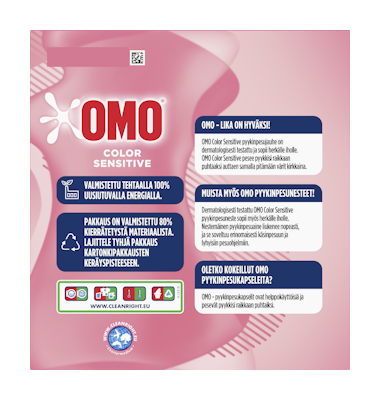 Omo pyykinpesujauhe 1,26kg Sensitive Color