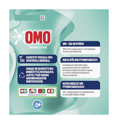 Omo pyykinpesujauhe 1,26kg Sensitive