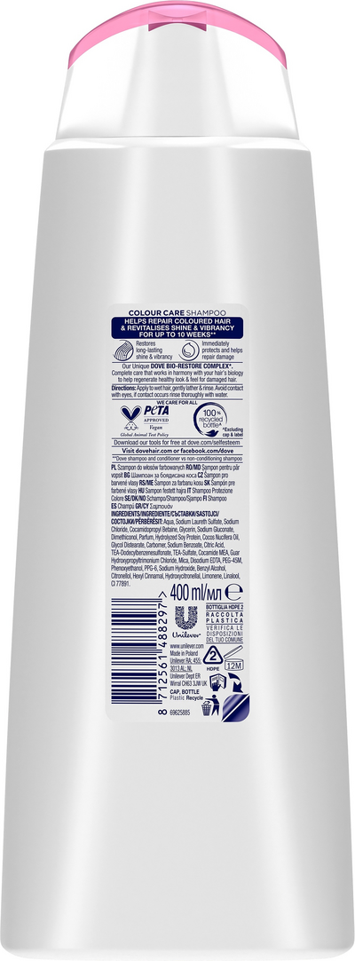Dove Colour Care Shampoo Värjätyille hiuksille 400 ml