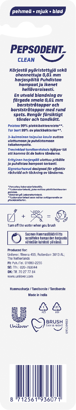 Pepsodent Super Clean hammasharja soft