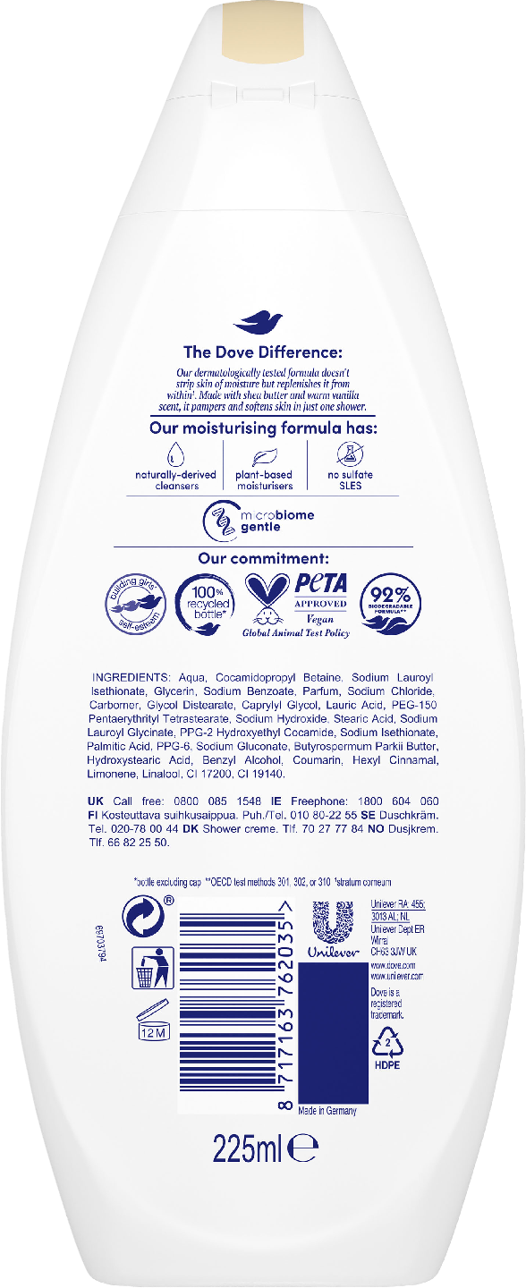 Dove suihkusaippua 225ml Pampering